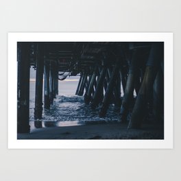 Under The Pier in Santa Monica California Art Print