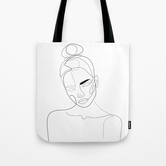 Lined Look Tote Bag