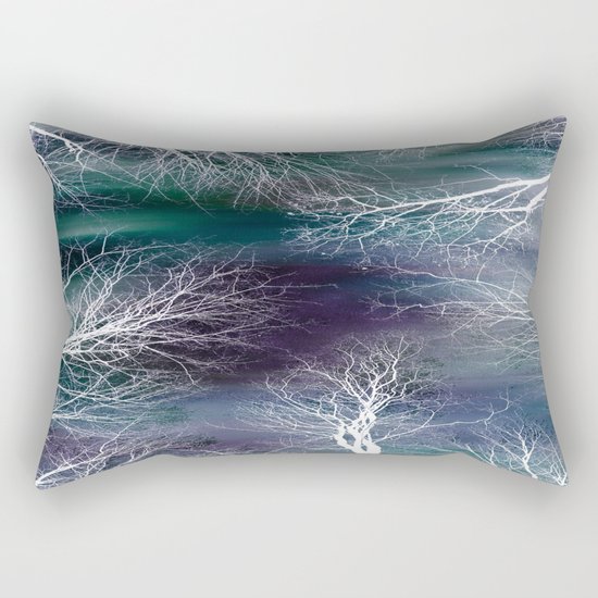 Midnight Purple Teal Rectangular Pillow