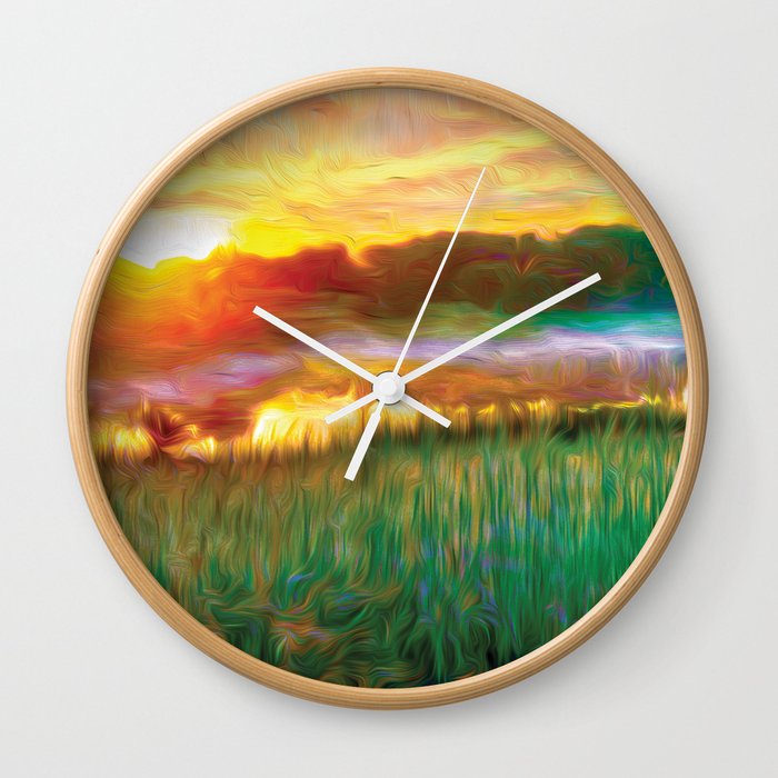 Sunrise Pond Wall Clock