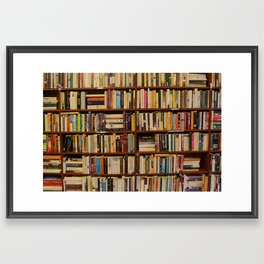 Bookshelf Books Library Bookworm Reading Framed Art Print