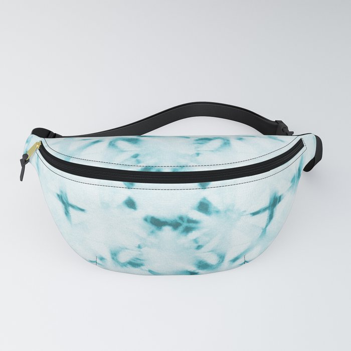White and turquoise water spots Fanny Pack
