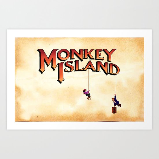 Monkey Island - Treasure found! Art Print