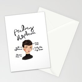 Style Icon Audrey Hepburn Stationery Cards
