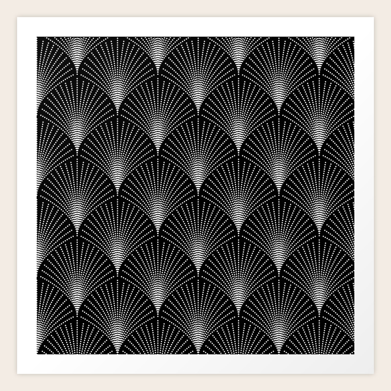 One Size Society6 Black and White Art-Deco Pattern by Artonwear on Sling Chair 