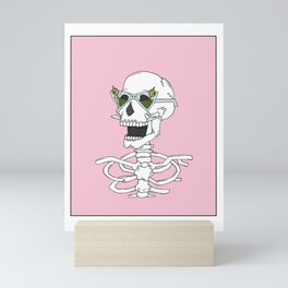 Martini Glasses Skeleton Mini Art Print