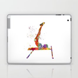 watercolor gymnastics exercise Laptop Skin