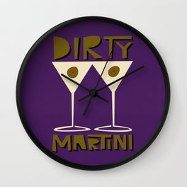 Dirty Martini Cocktail Wall Clock