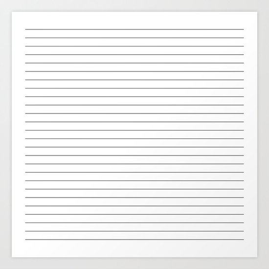 White Black Lines Minimalist Art Print