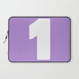 1 (White & Lavender Number) Laptop Sleeve