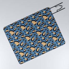 Leopard skin pattern Wild animal seamless background. Picnic Blanket