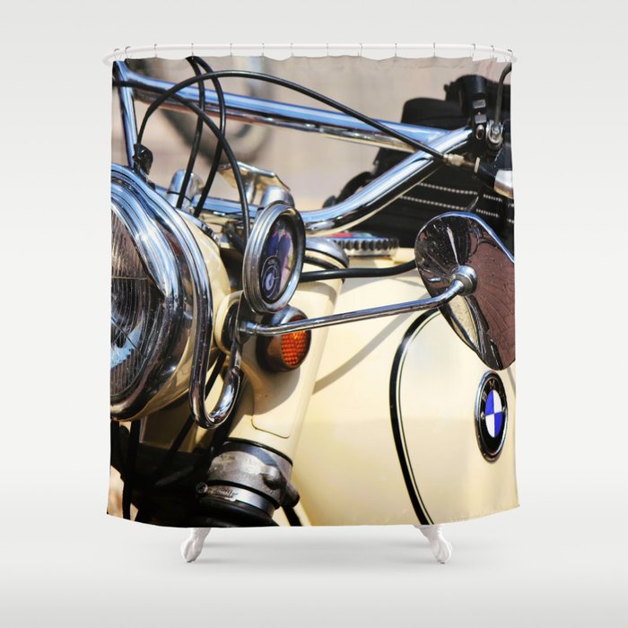 Motorcycle Vintage Shower Curtain