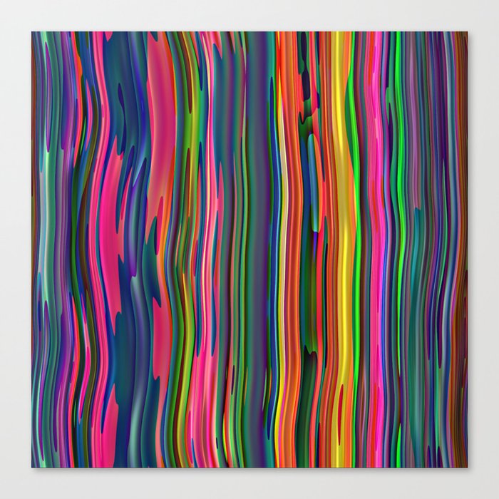 Vertical neon stripes Canvas Print