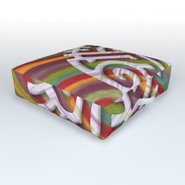 Woolen-Stripe Interlude Outdoor Floor Cushion