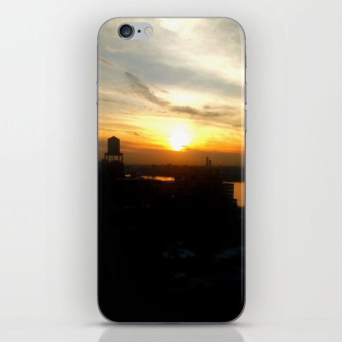 NYC Water Tower Sunset iPhone Skin