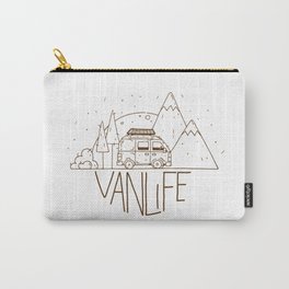 Van life lines Carry-All Pouch | Wild, Camping, Wilderness, Nature, Yolo, Life, Digital, Travel, Caravan, Typography 