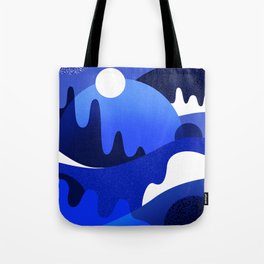 Terrazzo landscape blue night Tote Bag