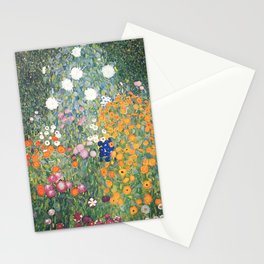 Gustav Klimt Flower Garden Stationery Card