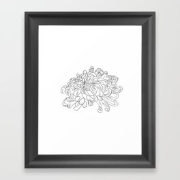 Chrysanthemum Lineart Framed Art Print