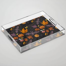October pattern Acrylic Tray