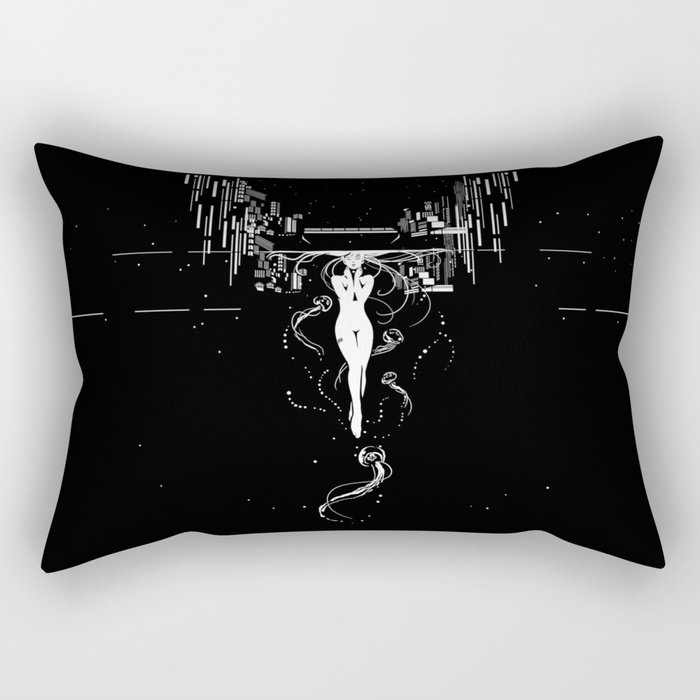 synchroniCity // (nude girl) Rectangular Pillow