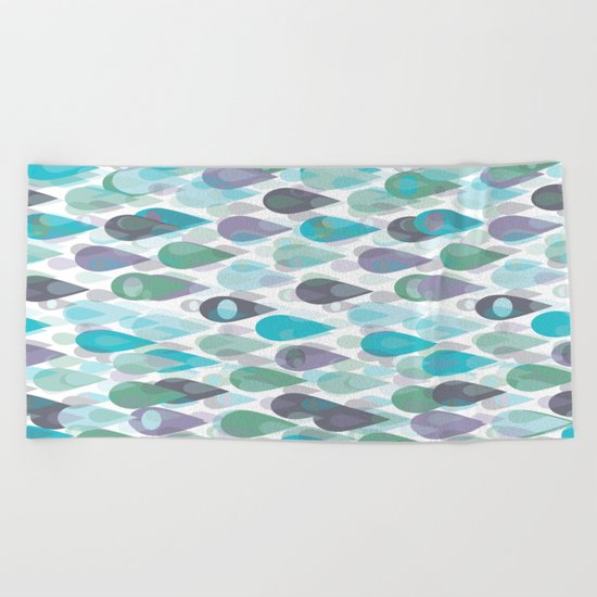 Let it Rain II Beach Towel