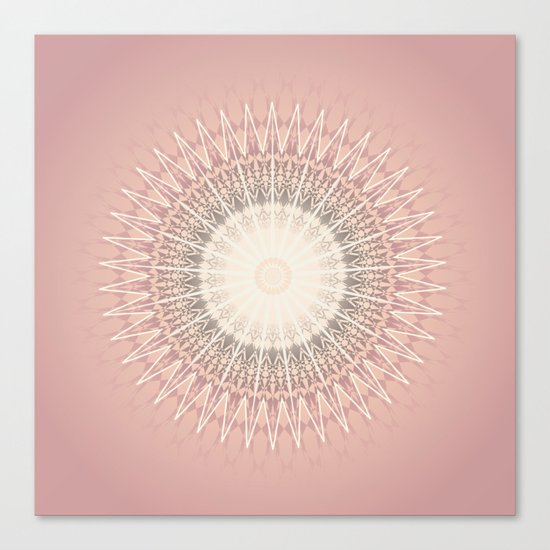 Rose Mandala Canvas Print