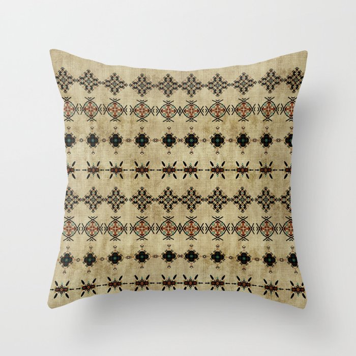 Tribal Geometric Pattern Throw Pillow