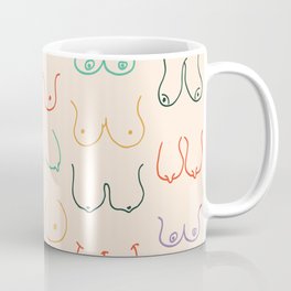 Pastel Boobs Drawing Coffee Mug