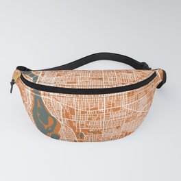 Portland Map Oregon | Coffee & Green | More Colors, Review My Collections Fanny Pack