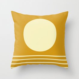 Summer Bright Golden Yellow Throw Pillow