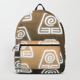 Avatar Earth Bending Element Symbol Backpack | Logo, Element, Insignia, Korra, Bender, Nation, Kingdom, Aang, Earth, Tribe 