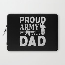 Proud army dad retro Fathers day gift for soldier Laptop Sleeve