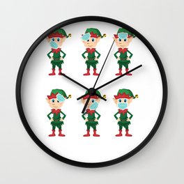 Christmas Elf - Cool Elf Wearing Mask Wall Clock