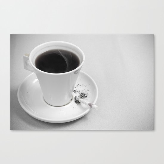 Coffee and Cigarette Canvas Print