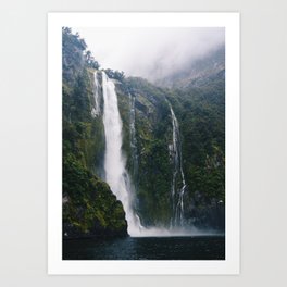 Waterfall - New Zealand Art Print