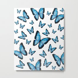 Blue butterfly pattern Metal Print | Acrylic, Bluebutterfly, Pattern, Painting, Butterflies, Handmade, Acrylics, Butterfly 