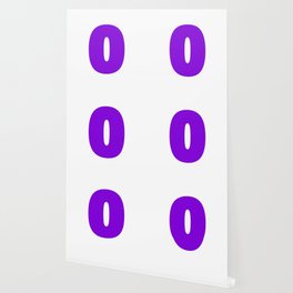 0 (Violet & White Number) Wallpaper