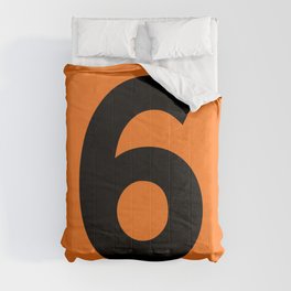 Number 6 (Black & Orange) Comforter