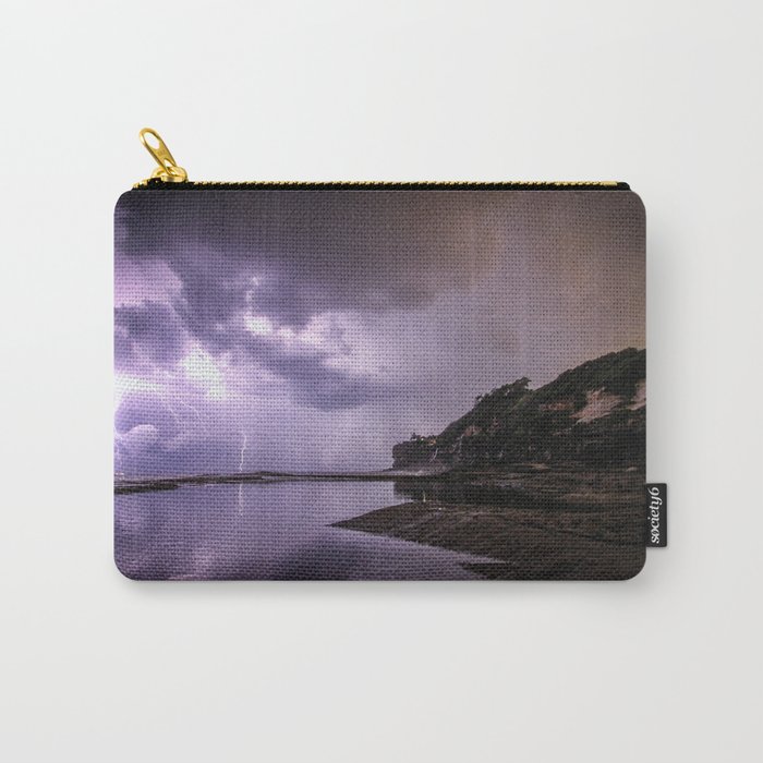 Dramatic lightning storm illuminates the sky Carry-All Pouch