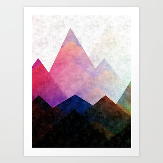 Fading Peaks Art Print