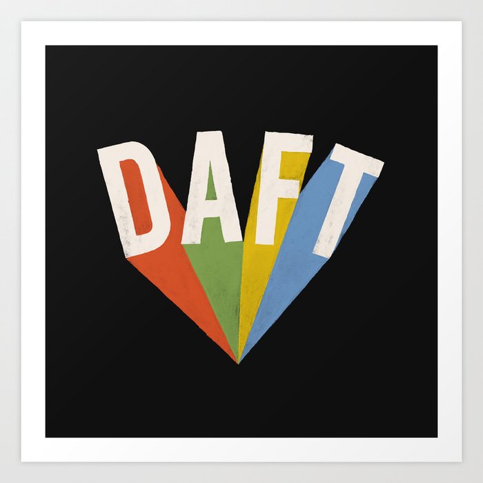 Letters : Daft II Art Print