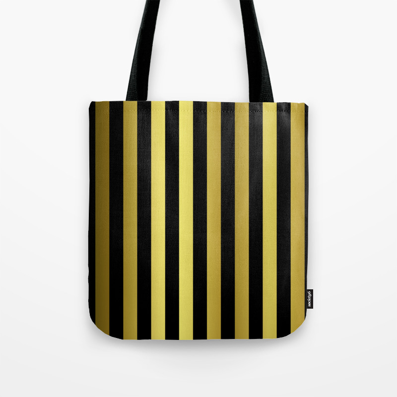 black and gold beach bag