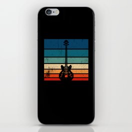 Retro Bass Guitar Vintage Bass Guitar iPhone Skin