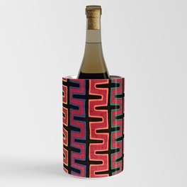 Vintage Mola Geometric Textile Pattern Wine Chiller