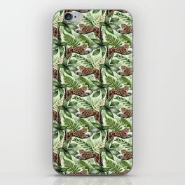 Rain Forest Leopards Leaves Pattern iPhone Skin