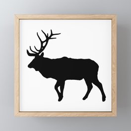 Graphic Silhouette Elk 02 Framed Mini Art Print
