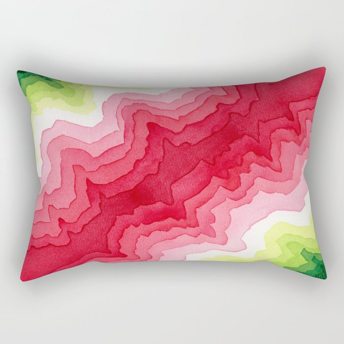 Energetic Crimson Abstract Rectangular Pillow