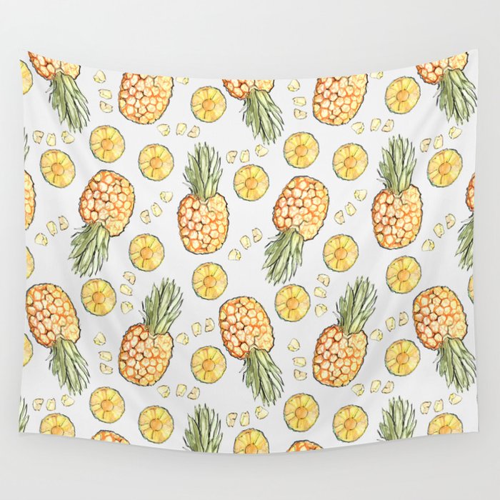 Pineapple by Kerry Beazley Wall Tapestry