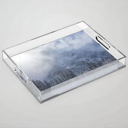 Snowing at the Meadow Acrylic Tray